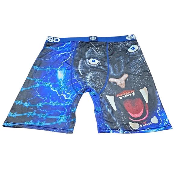 PSD Underwear Nightcat Men’s Boxer Briefs Size XL 7” Graphic Panther Shorts NWT - Picture 3 of 7